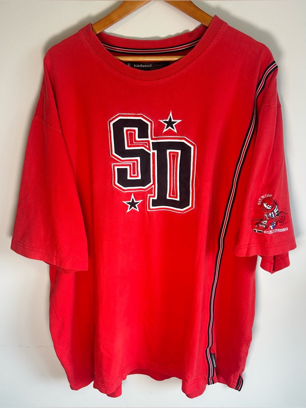 Vintage Reebok Hardwood Classics San Diego Conquistadors ABA T-shirt #73 XL RARE